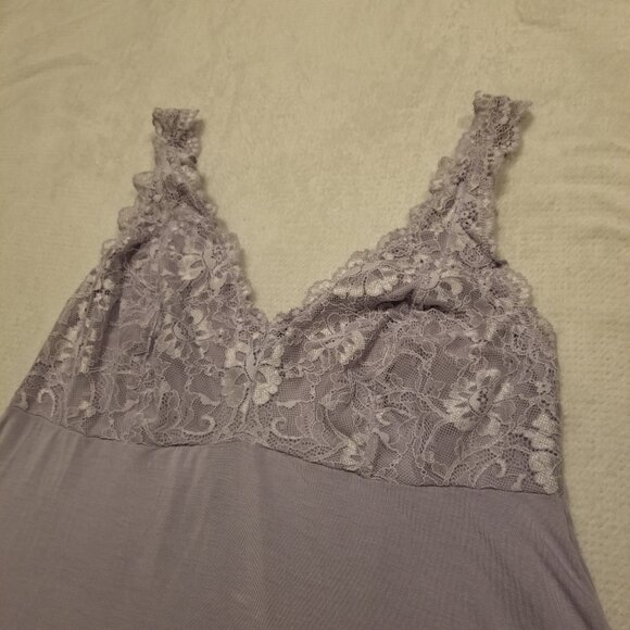 Vintage Nightgown Baby Doll Dress Lace Lilac Lavender Purple M/L - Picture 5 of 10